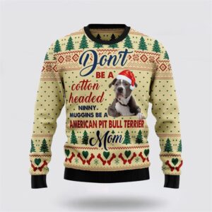 American Pit Bull Terrier Mom Ugly Christmas Sweater