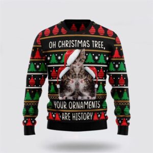 Awesome Cat Funny Family Ugly Christmas Sweater