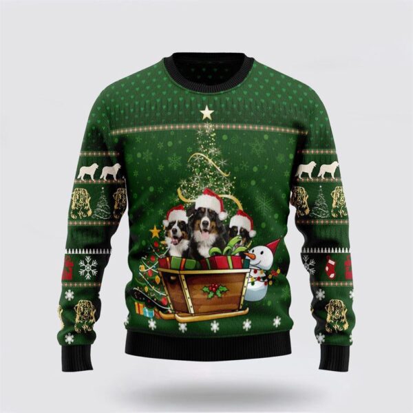 Bernese Mountain Dog Group Xmas Ugly Christmas Sweater
