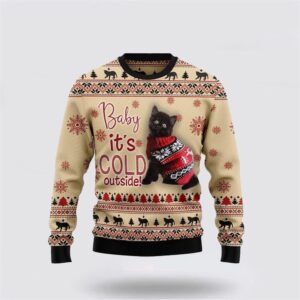 Black Cat Baby Ugly Christmas…