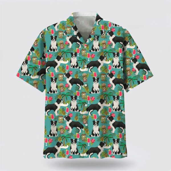 Border Collie Hawaiian Beach Hawaiian Shirt