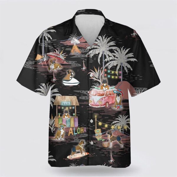 Boxer On The Beach Pattern Hawaiian Shirt