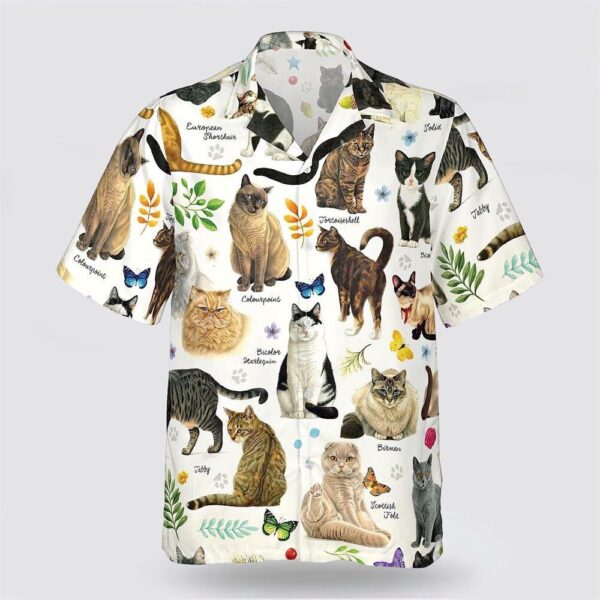 Cat Breeds Is So Cute Pattern Hawaiin Shirt