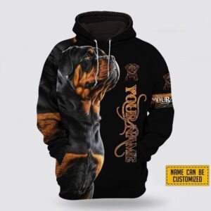 Custom Name Rottweiler Dog Is So Cool All Over Print Hoodie Shirt
