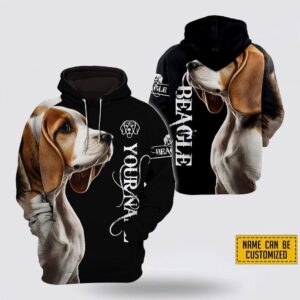 Personalized Name Beagle All Over Print Hoodie Shirt