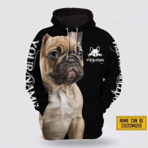 Personalized Name French Bulldog All Over Print Hoodie Shirt